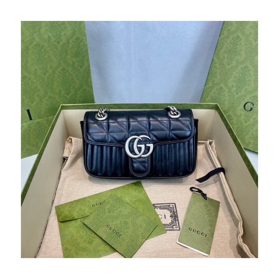 Gucci GG Marmont Mini Shoulder Bag Black view 11