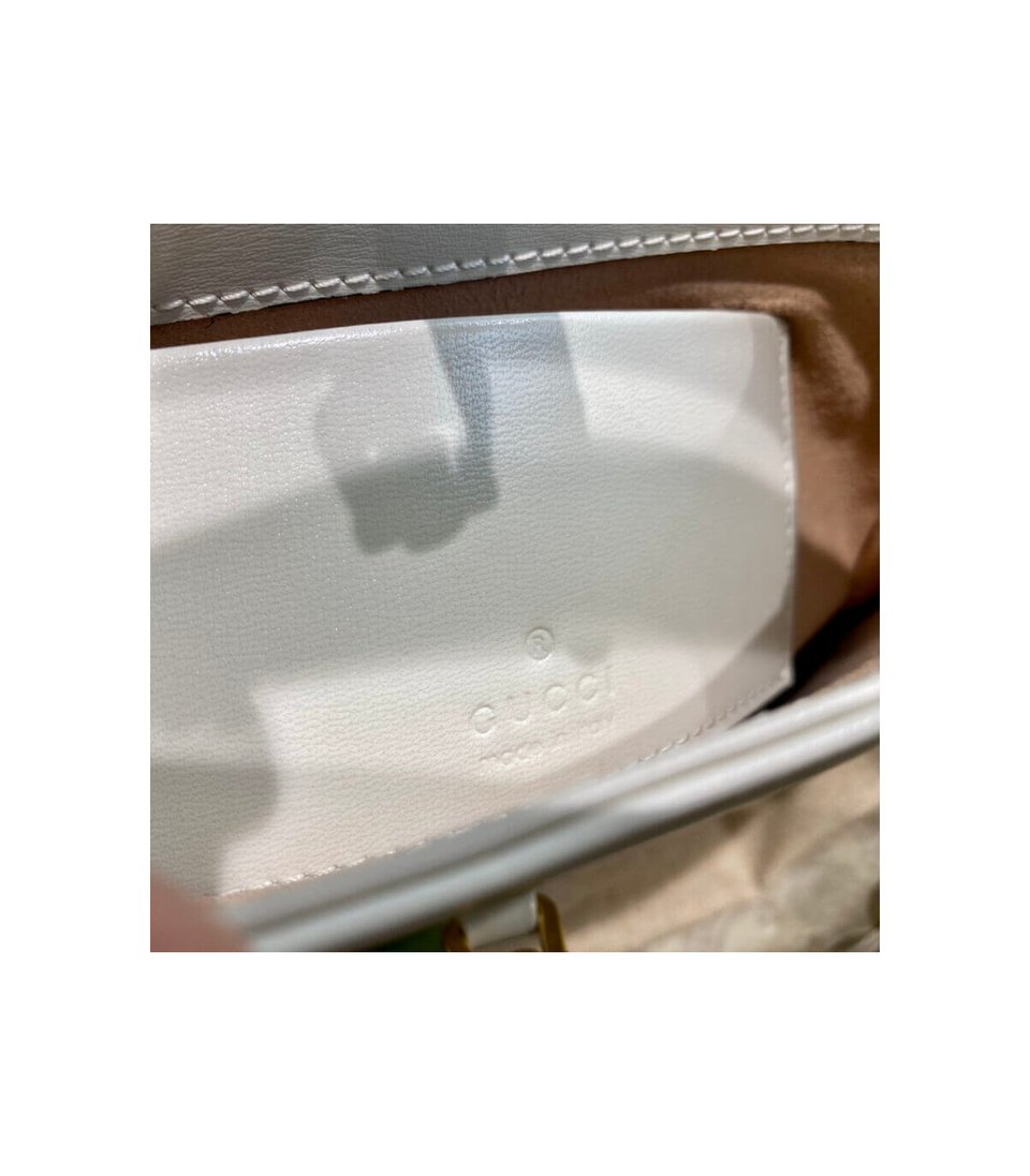 Gucci Jackie 1961 Mini Hobo Bag In White Leather 19cm view 19