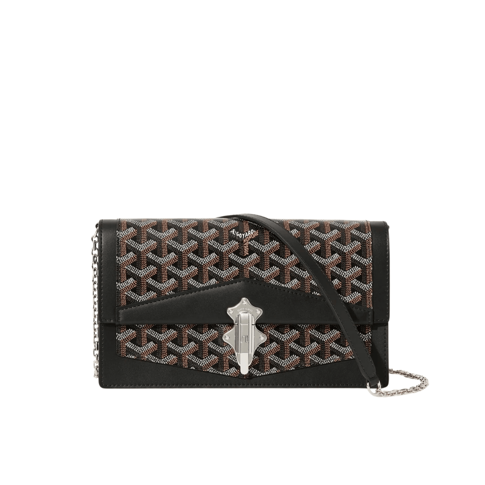 Goyard Duchesse Marie-Caroline Bag 25 Cm Black Goyardine Canvas And Smooth Calfskin view 2