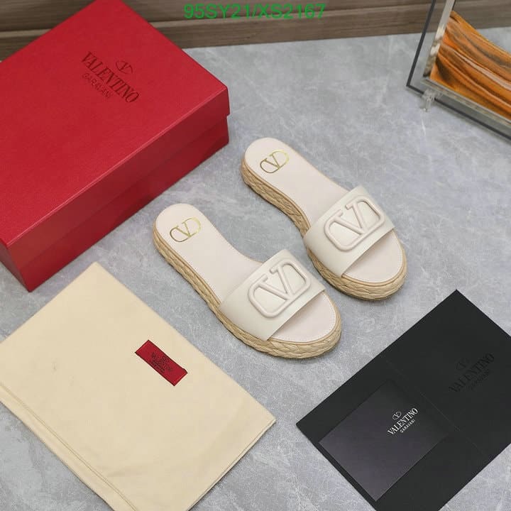 Valentino Garavani Vlogo Signature Slide Sandals White view 8