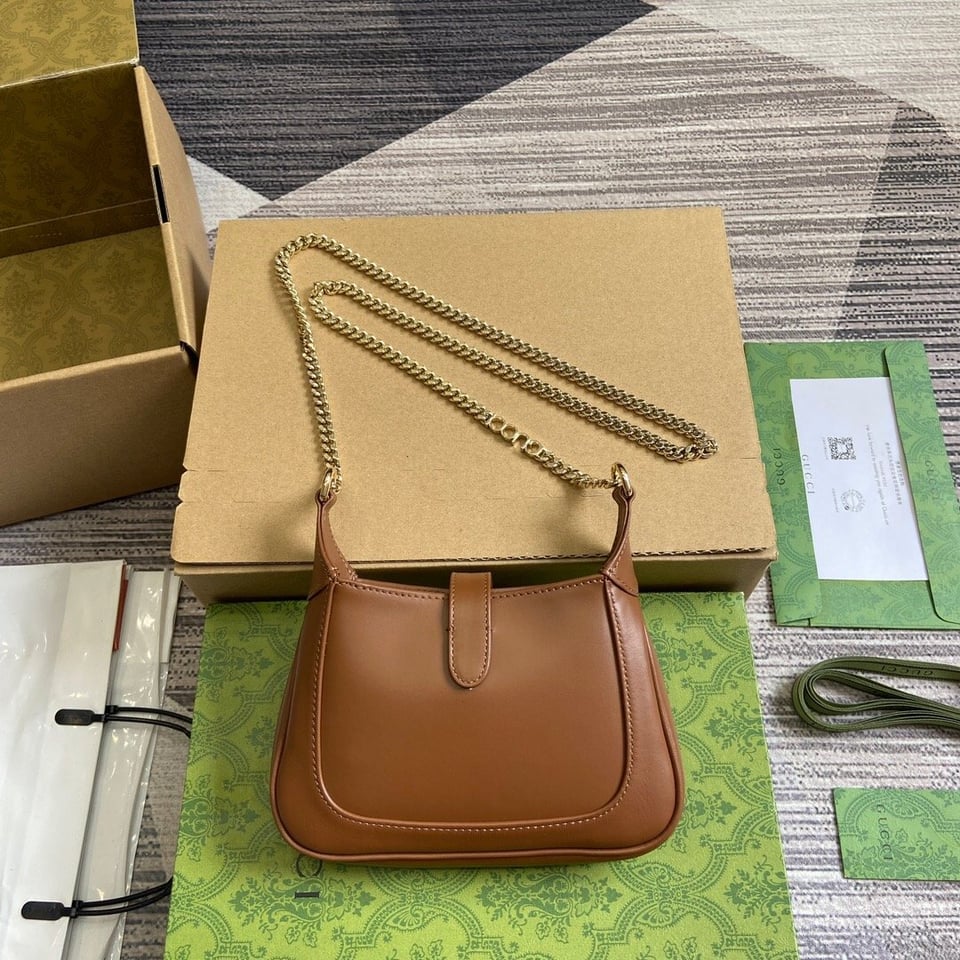 Gucci Jackie 1961 Mini Hobo Bag Brown 19cm view 4