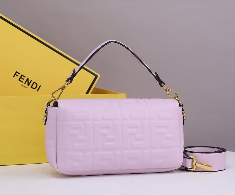 Fendi Baguette Leather Purple Nappa Bag 27Cm view 7