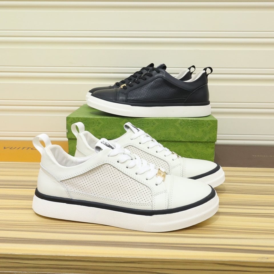 Gucci Men?S Platform Sneakers Leather Black And Black Edge view 5