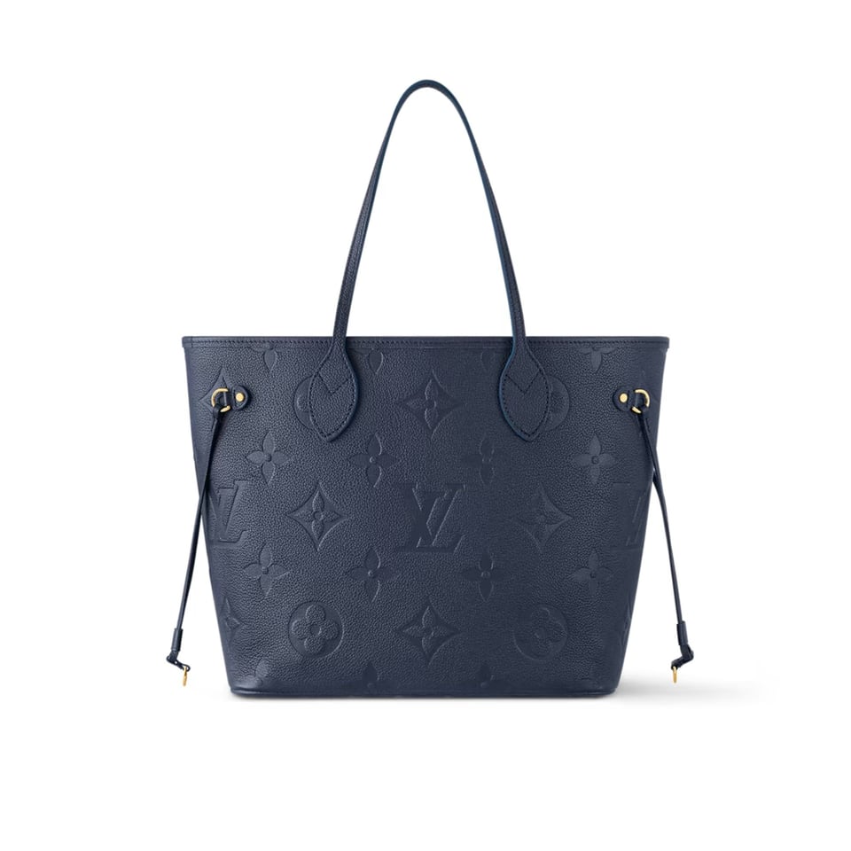 Louis Vuitton Neverfull Mm Tote Bag Navy Blue 31cm M47143 view 2