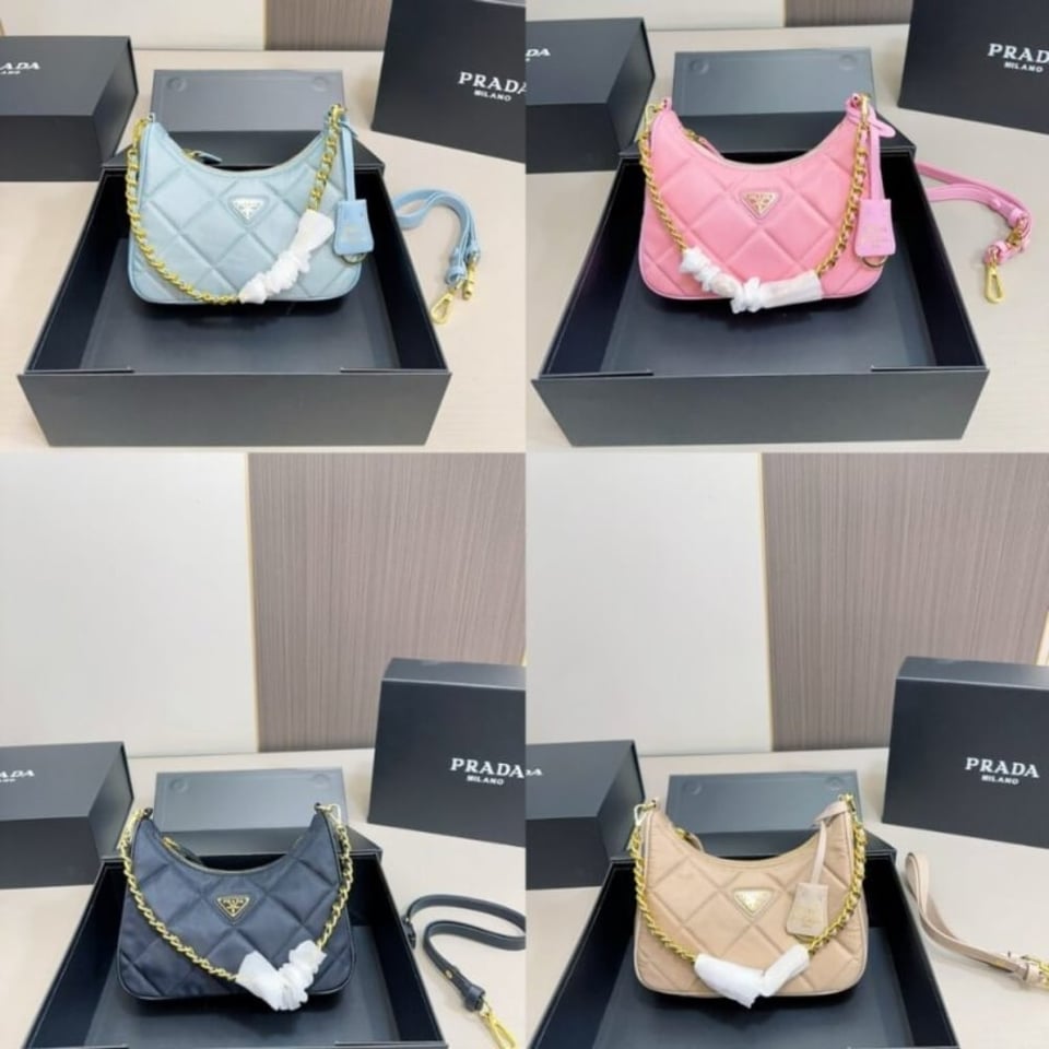 Prada Re Edition 1995 Chaîne Re Nylon Mini Bag Beige 22Cm view 3