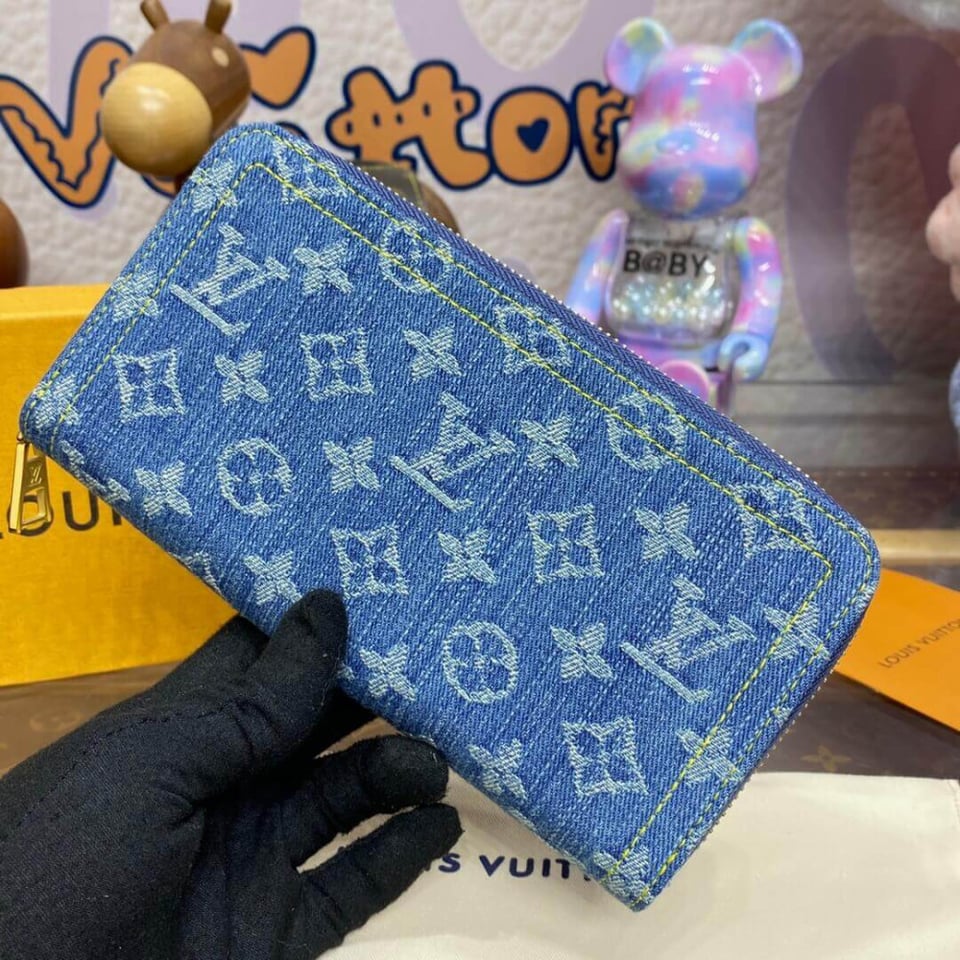 Louis Vuitton Monogram Denim Zippy Wallet view 5
