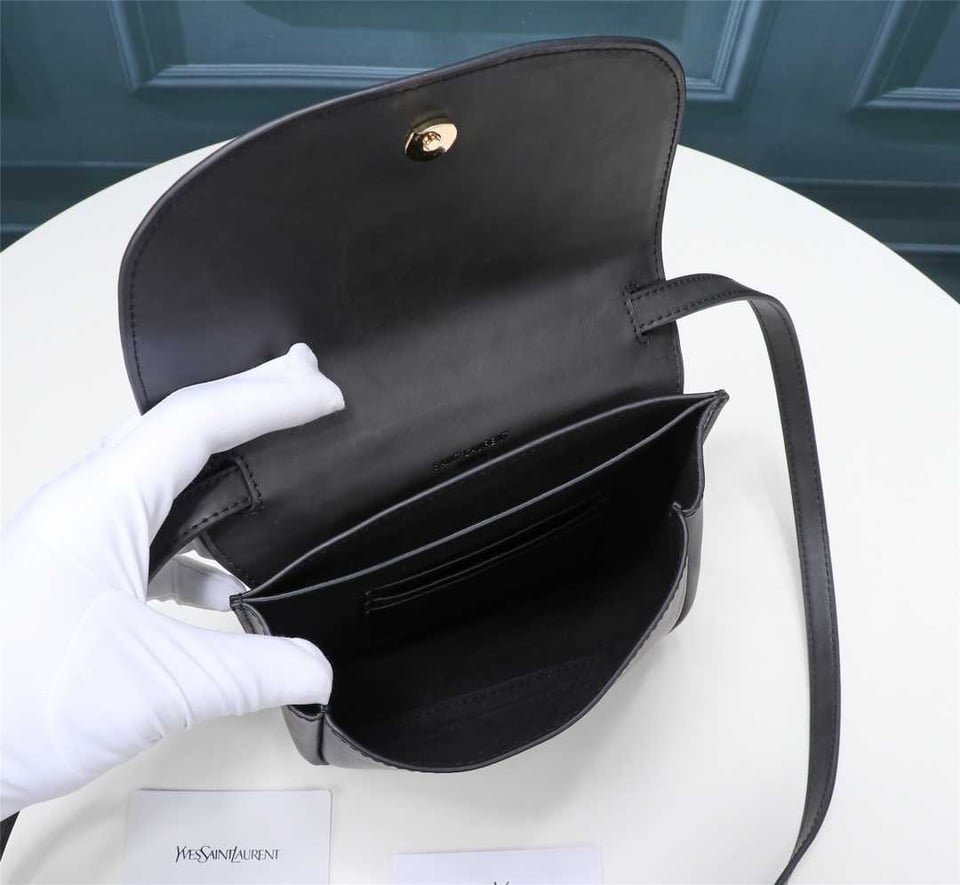 Saint Laurent Kaia Small Satchel In Smooth Vintage Leather Black view 4