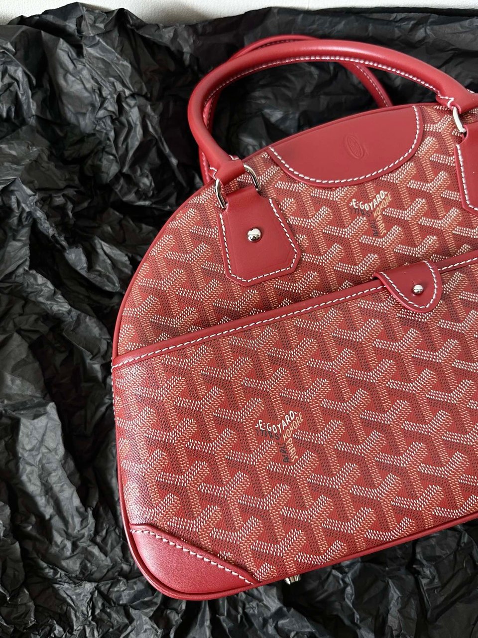 Goyard Goya Bowling Ball Medium Red Canvas 35cm view 5