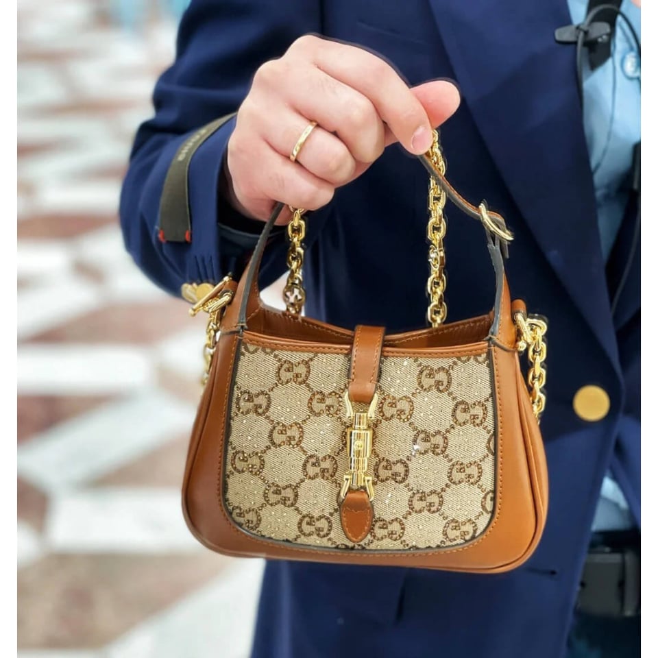 Gucci Jackie 1961 Crystal GG Mini Shoulder Bag 19cm view 6