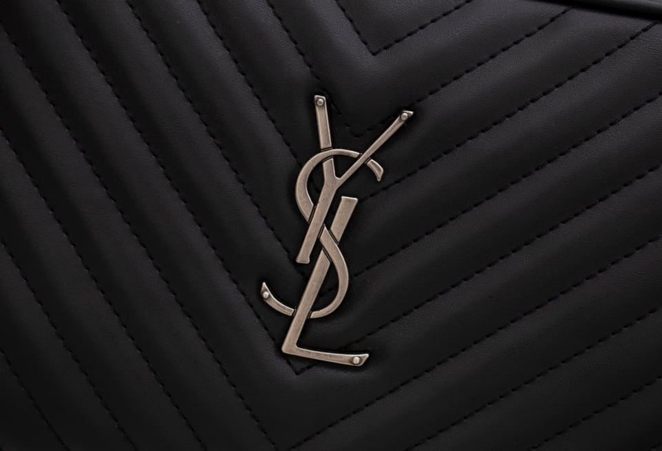 Saint Laurent Lou Camera Bag In Quilted Black Silver Leather 23Cm view 9