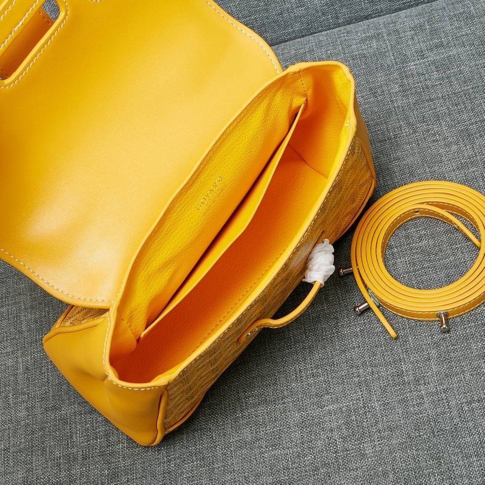 Goyard Saigon Souple Mini Bag Yellow Canvas 20cm view 9