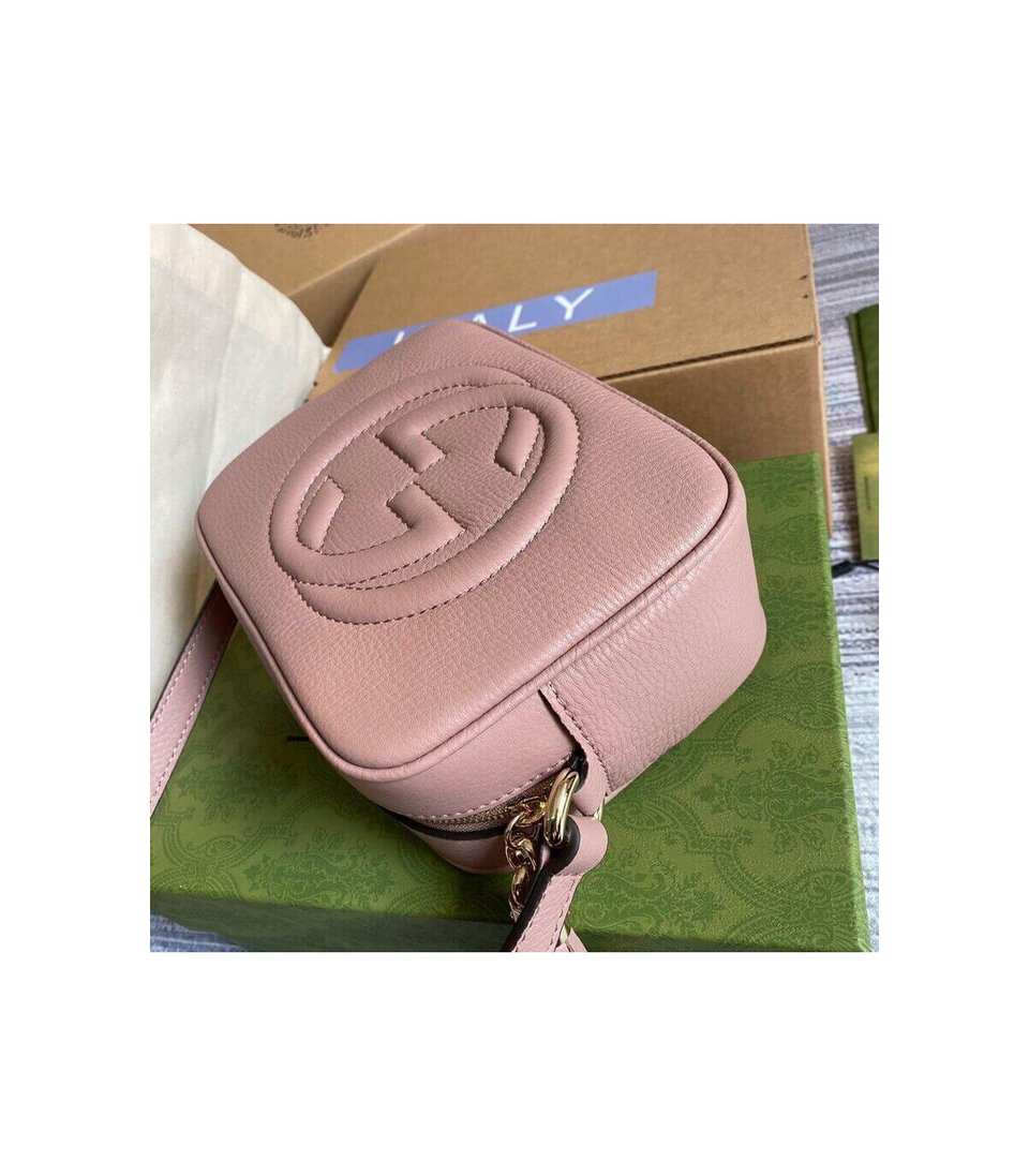 Gucci Soho Small Leather Disco Bag Pink view 7