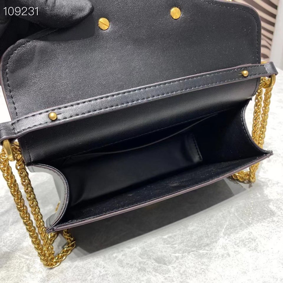 Valentino Locò Small Shoulder Bag In Calfskin Black 1W2B0K53Zxl0No view 5