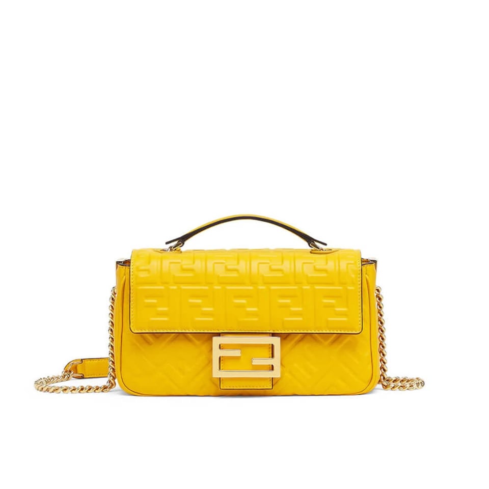 Fendi Bag Nappa Leather Bag Yellow 24Cm/ 9.4in view 2