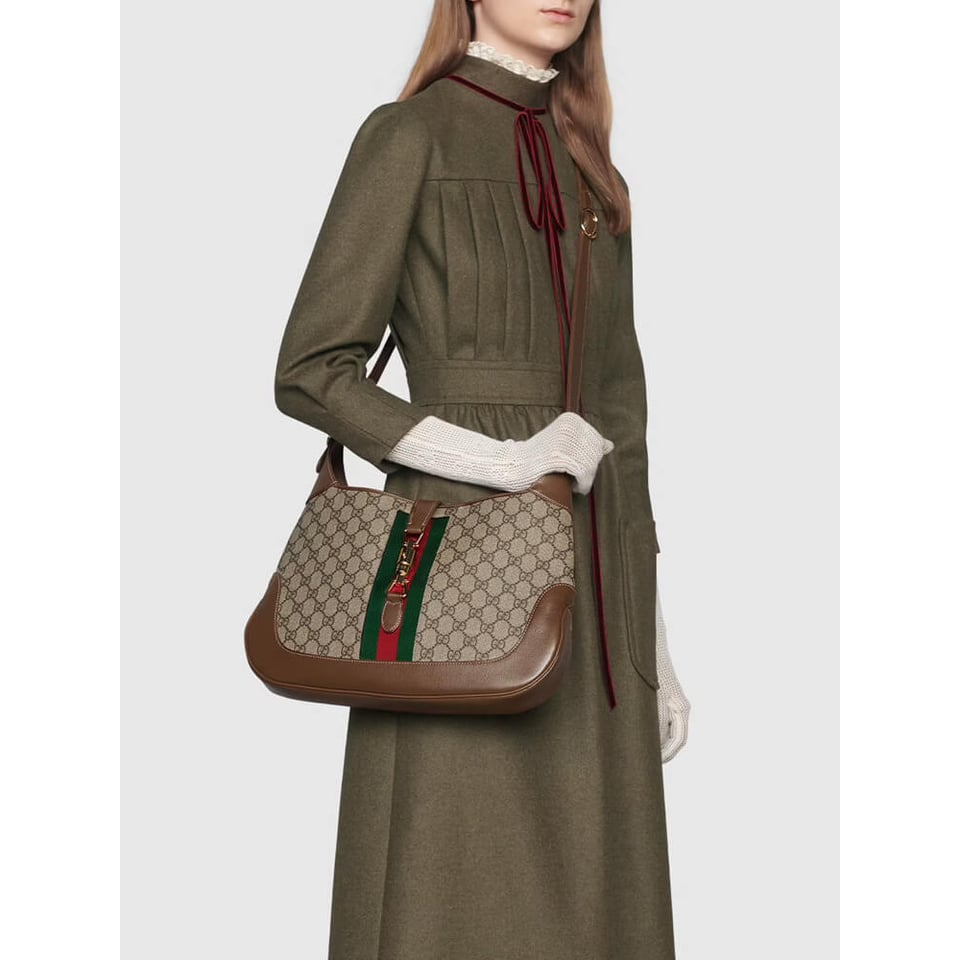Gucci Jackie 1961 Medium Shoulder Bag in GG Canvas 36.5cm view 3