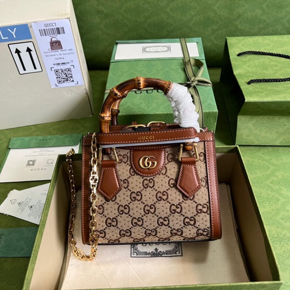 Gucci Diana Crystals Mini Tote Bag view 7