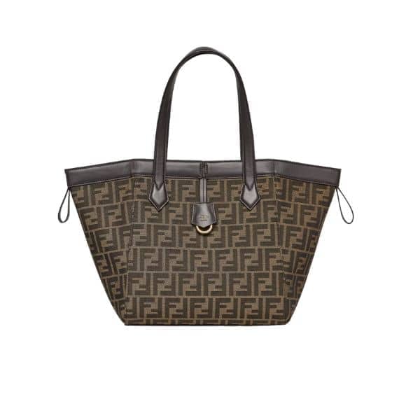Fendi Origami Medium Ff Jacquard Fabric Bag That Can Be Transformed Brown 25Cm 8Bh414Afpmf1Gl7 view 2