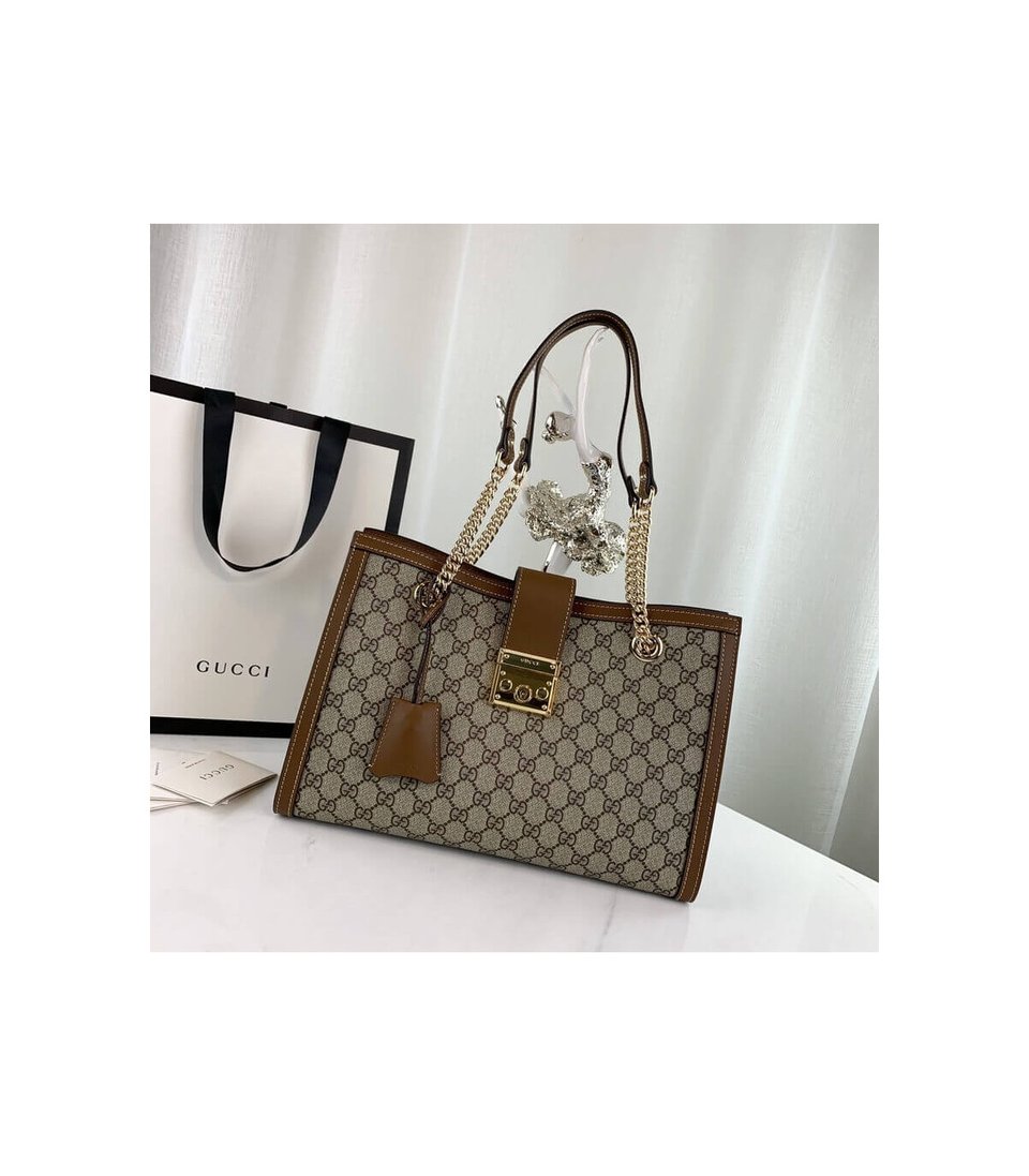 Gucci Padlock Medium GG Shoulder Bag Brown view 12