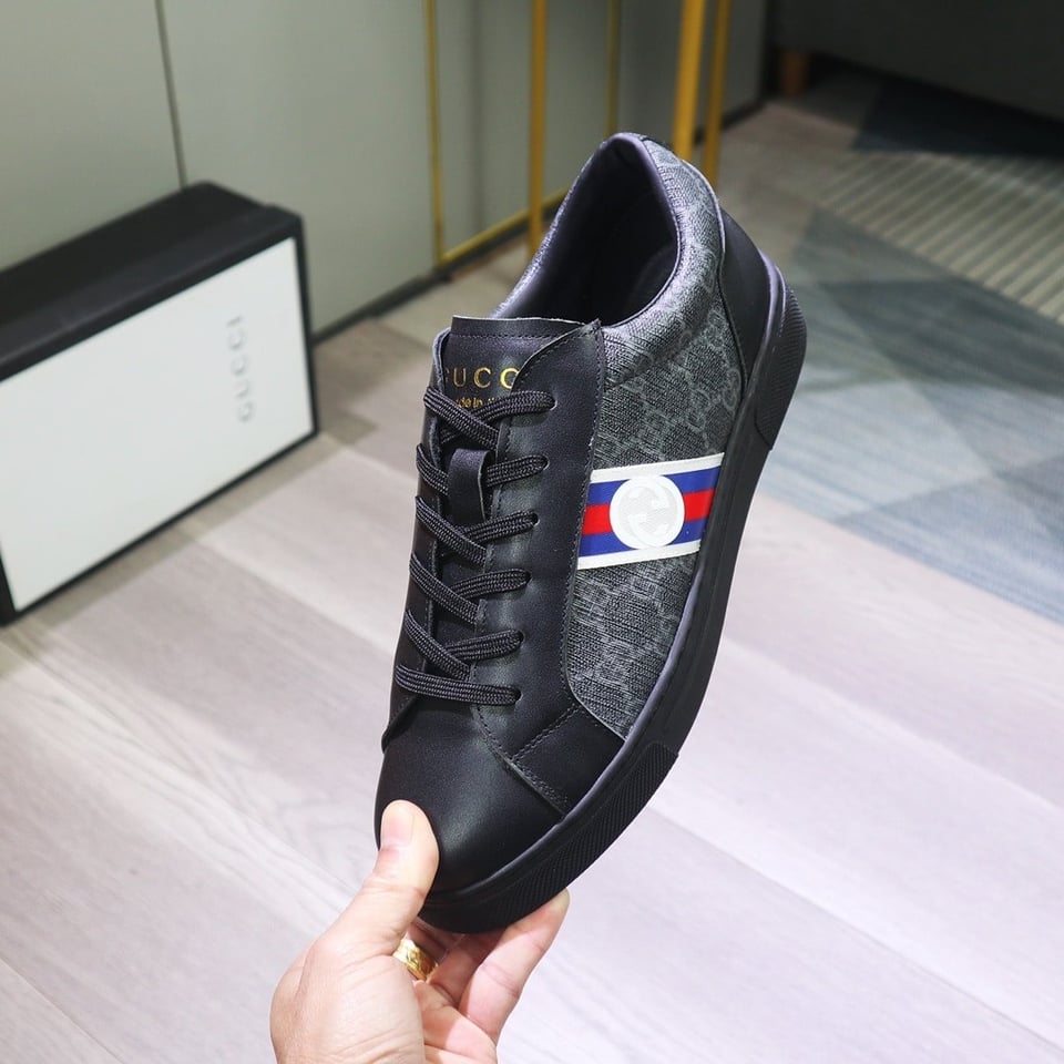 Gucci Gg Supreme Sneaker Black Gg Blue And Orange Web view 10