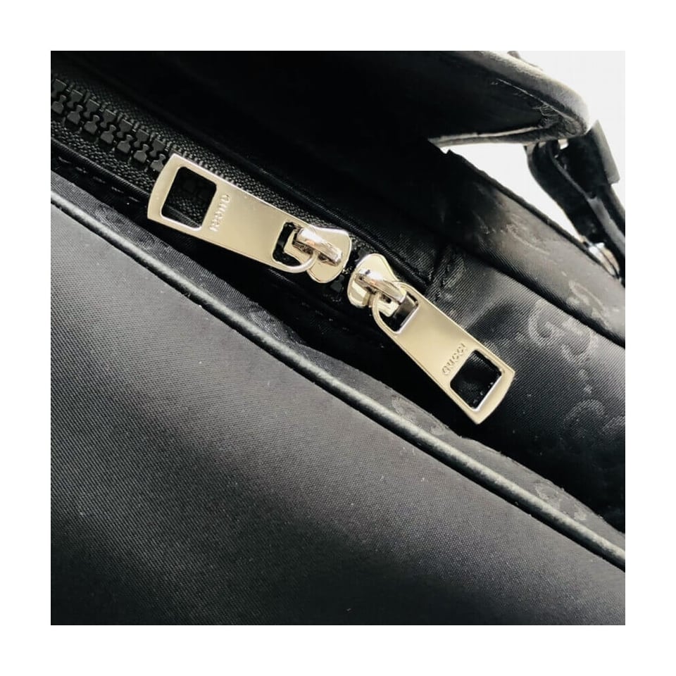 Gucci GG Guccissima Black Medium Nylon Messenger Bag 510334 view 11