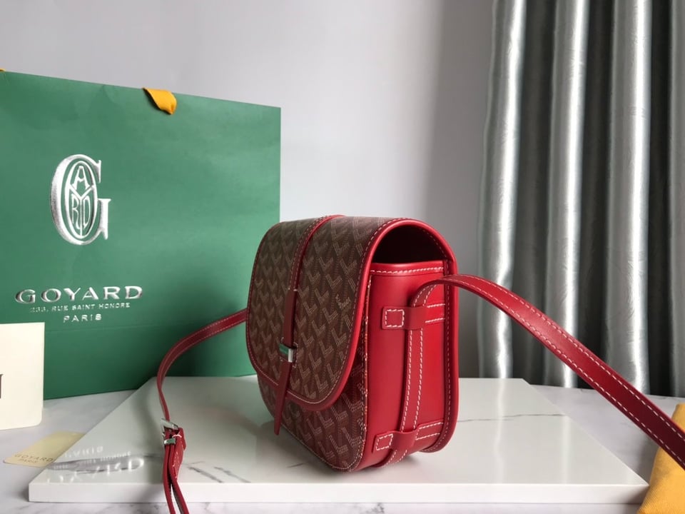 Goyard Belvedere Pm Bag 21Cm Red Canvas view 3