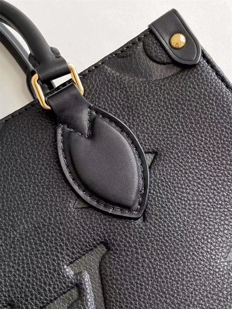 Louis Vuitton Onthego PM Monogram Empreinte Handbag Black 25cm M45653 view 9