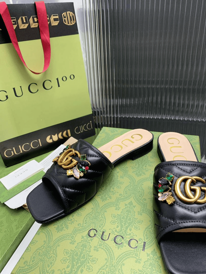 Gucci Women Black Slipper ?With Double G 655463 view 3