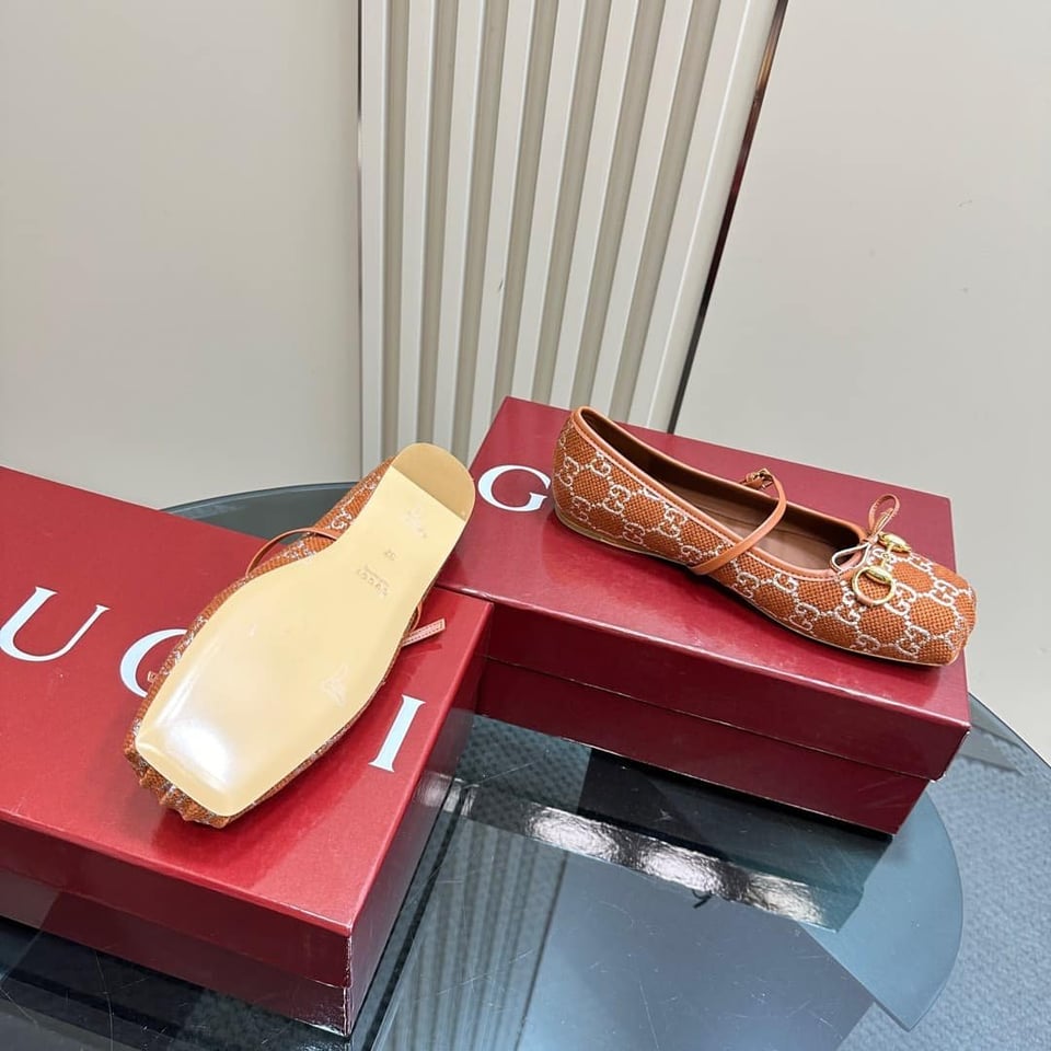 Gucci Women’S Horsebit Ballet Flat Orange view 4