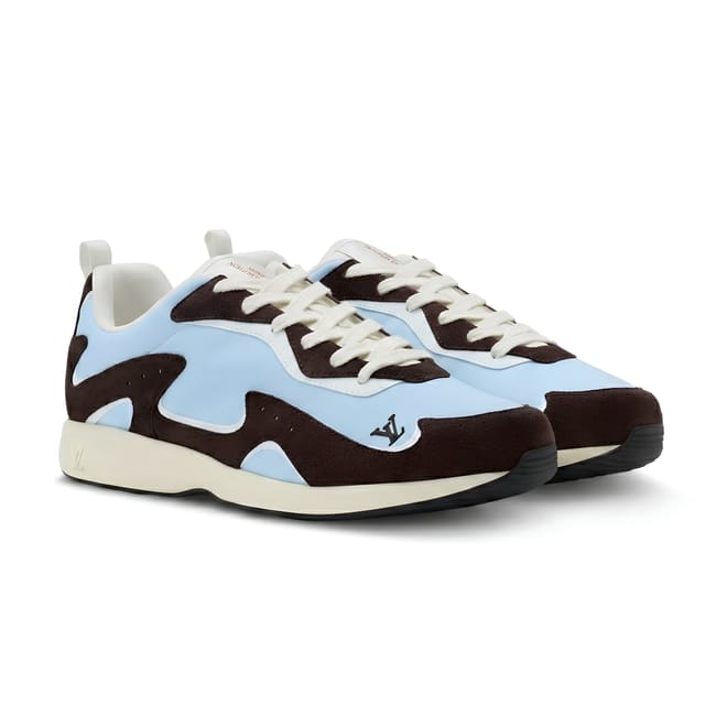 Louis Vuitton Drop 300 Sneakers Blue Brown Nylon 1AKP2L