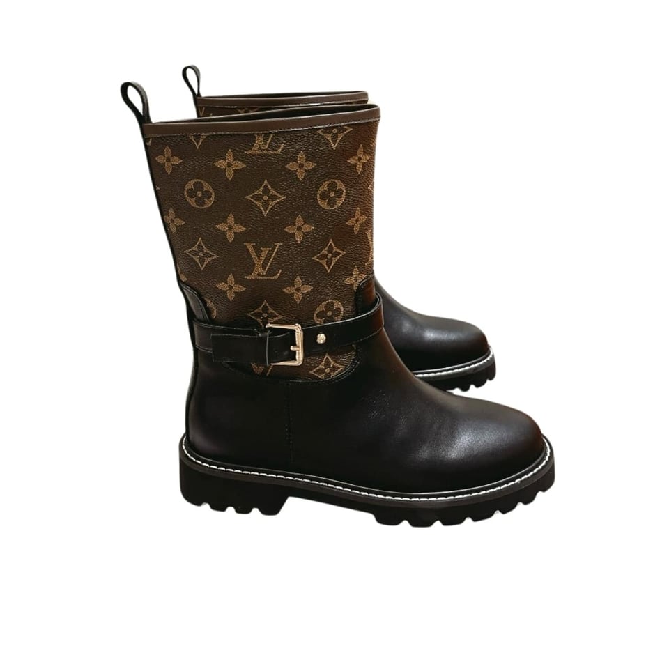 Louis Vuitton Territory Flat Ankle Boot Monogram Brown view 2