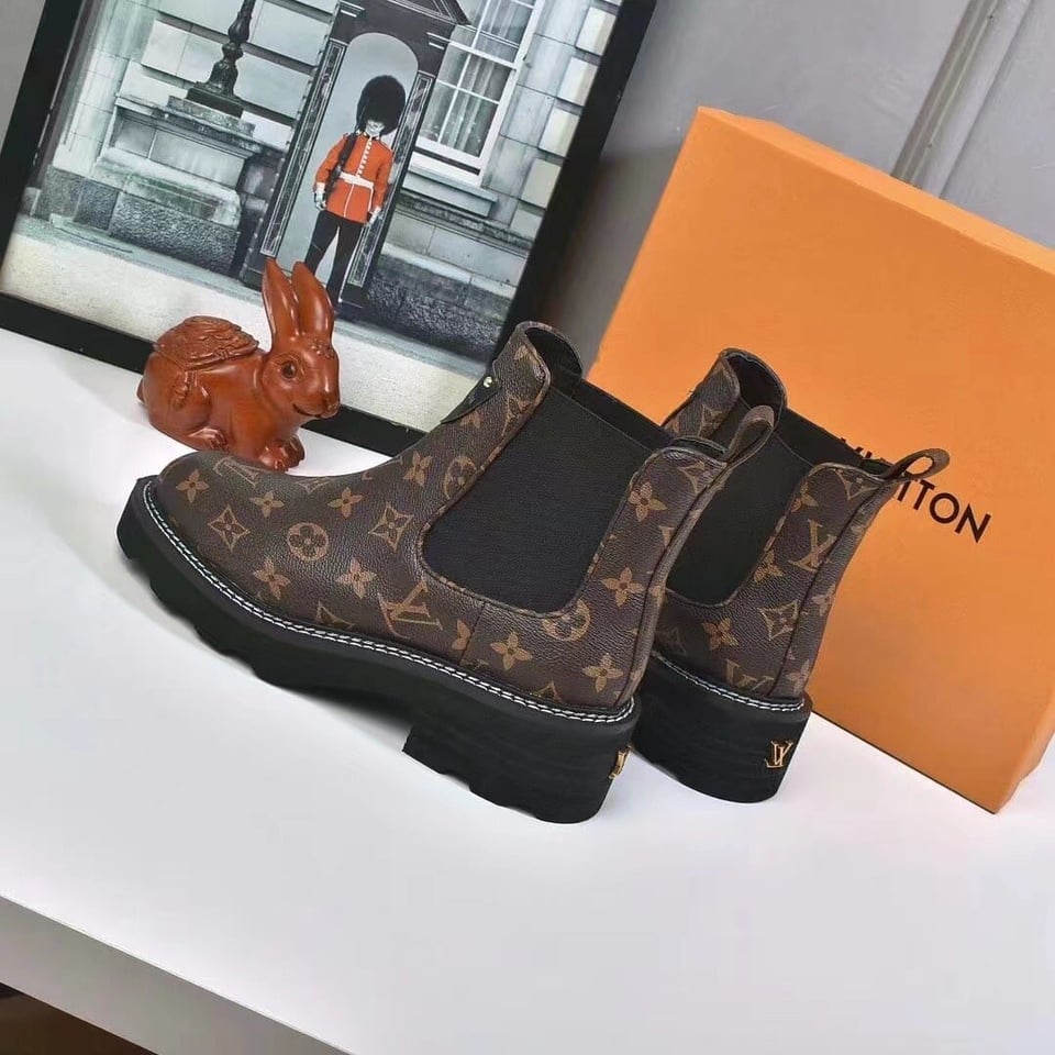 Louis Vuitton Lv Beaubourg Ankle Boots Cacao Brown 1A8Qcl view 6