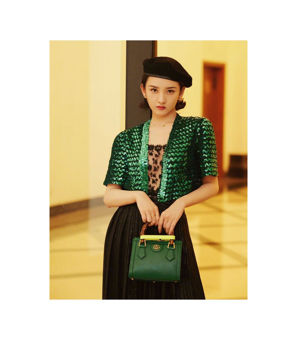 Gucci Diana Mini Tote Bag Green view 4