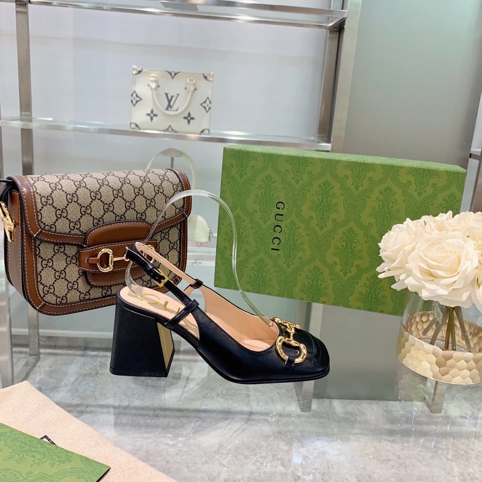 Gucci Women’S Mid Heel Slingback With Horsebit Black ?643892 C9D00 1000 view 8