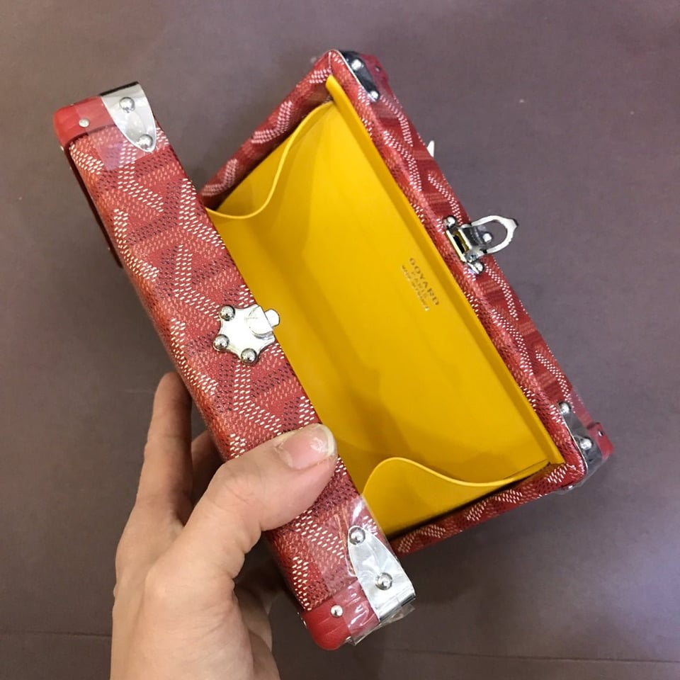 Goyard Minaudiere Trunk Bag 17Cm Red Canvas view 9