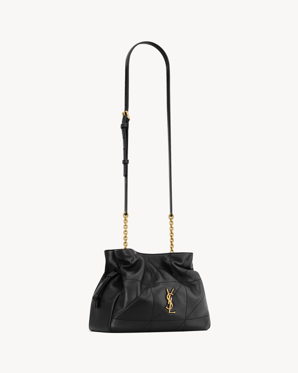 Saint Laurent Jamie Black Drawstring Shoulder Bag 26cm/10.2in view 6