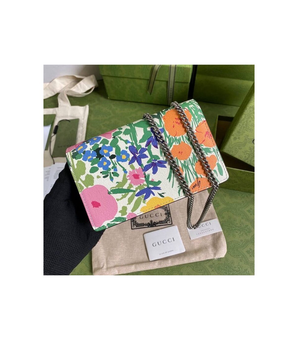 Gucci Dionysus Ken Scott Print Super Mini Bag Ivory view 3