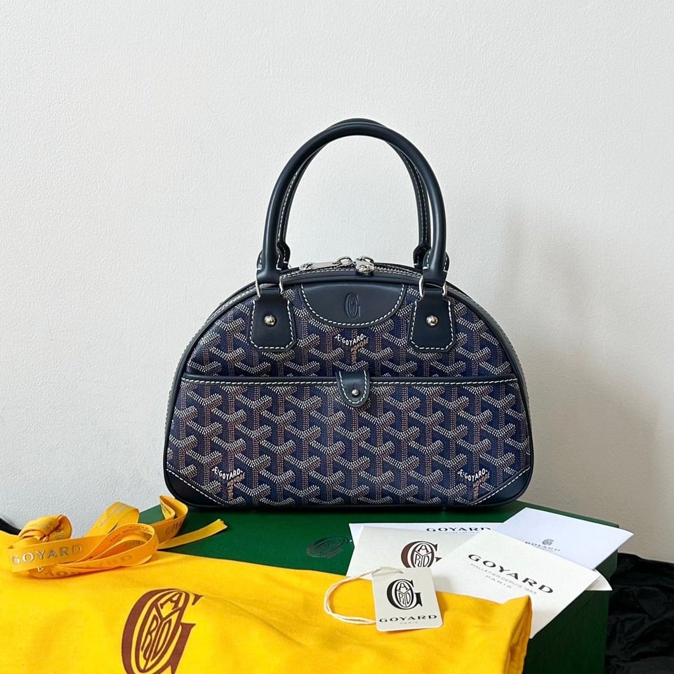 Goyard Goya Bowling Ball Small Navy Blue Canvas 27cm view 2
