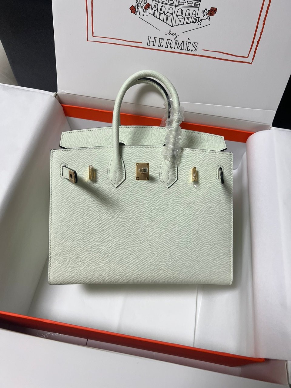 Hermes Birkin Sellier Vert Fizz Epsom Leather Gold Hardware view 8