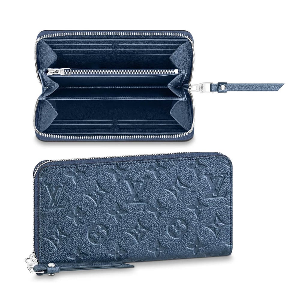 Louis Vuitton Monogram Empreinte Leather Zippy Wallet Navy Nacre view 2