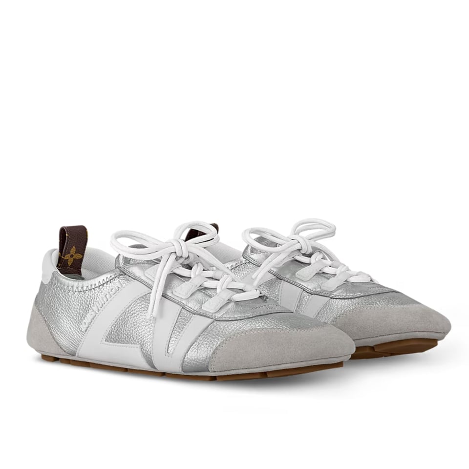 Louis Vuitton Sneakerina Silver White – Women’s Slim Sneakers