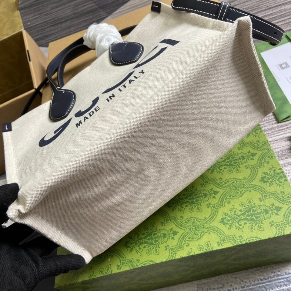 Gucci Mini Tote Bag With Gucci Print view 12