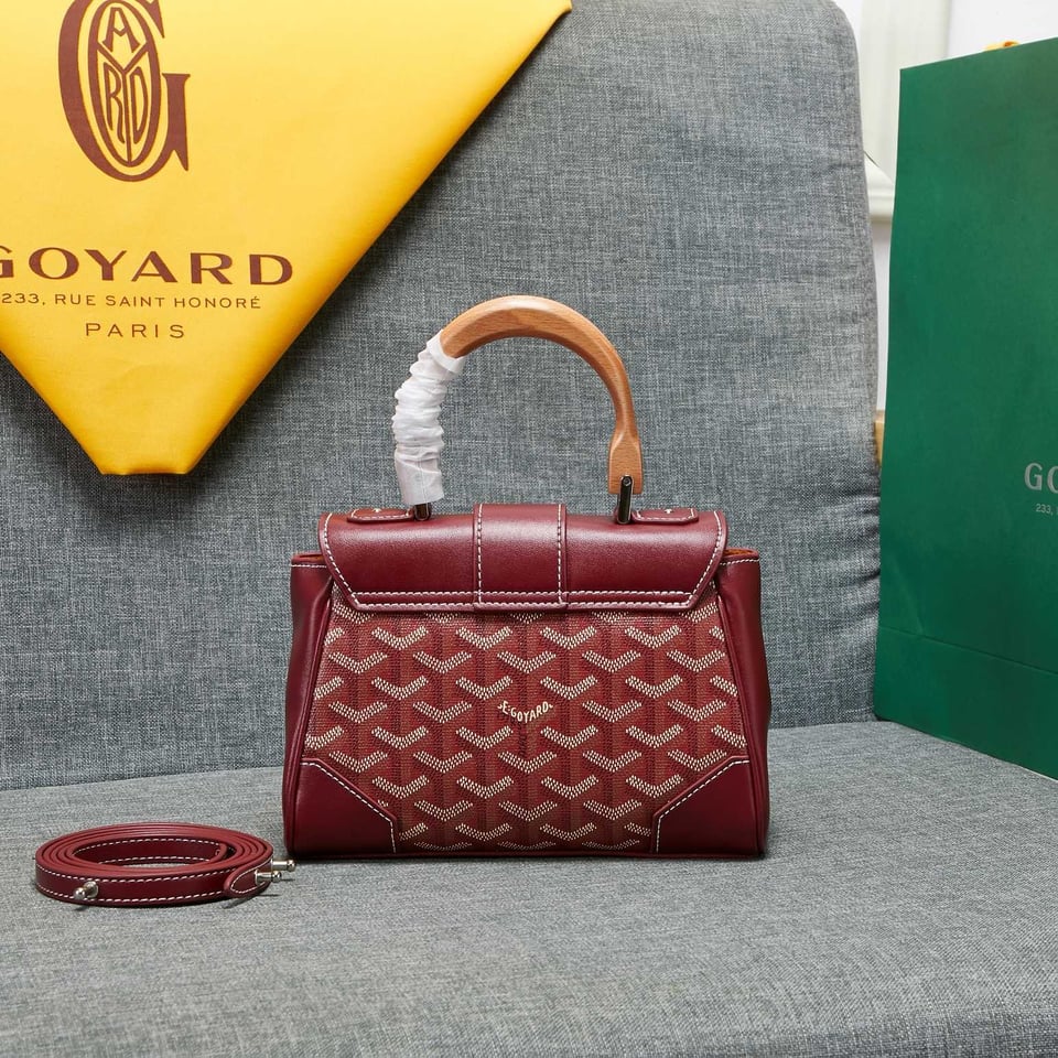 Goyard Saigon Souple Mini Bag Burgundy Canvas 20cm view 4