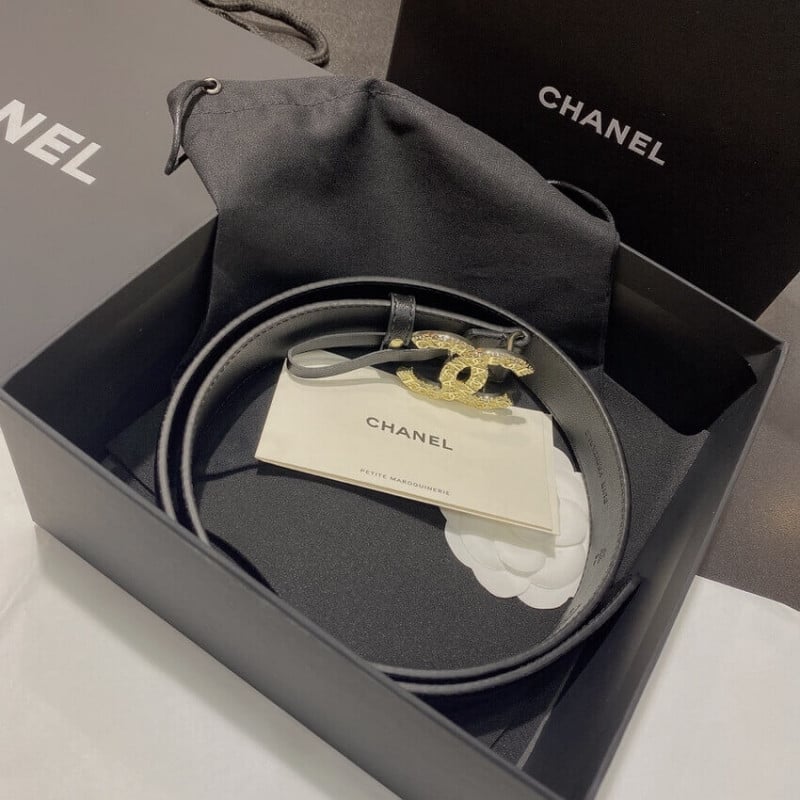 Chanel Quilted CC Logo Belt 3.0cm 34165 view 5