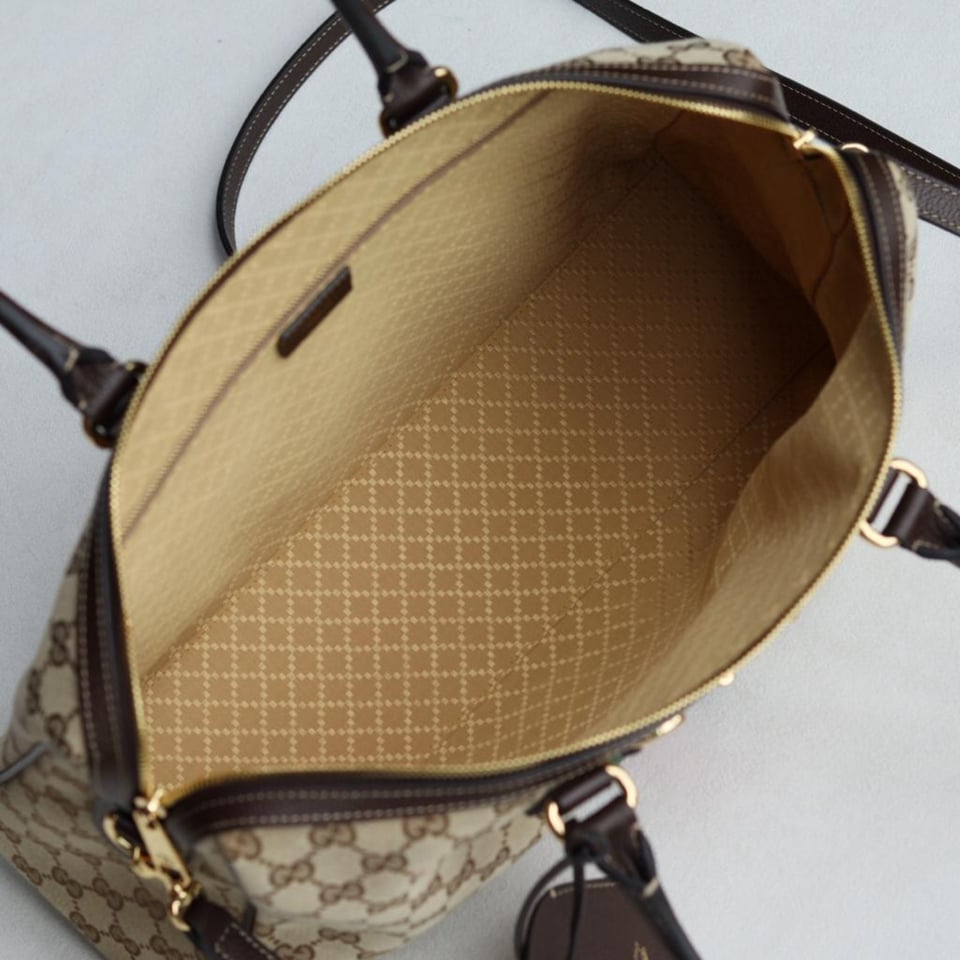 Gucci Borsetto Large Boston Bag Sand Brown 38.5cm/15.2in view 9