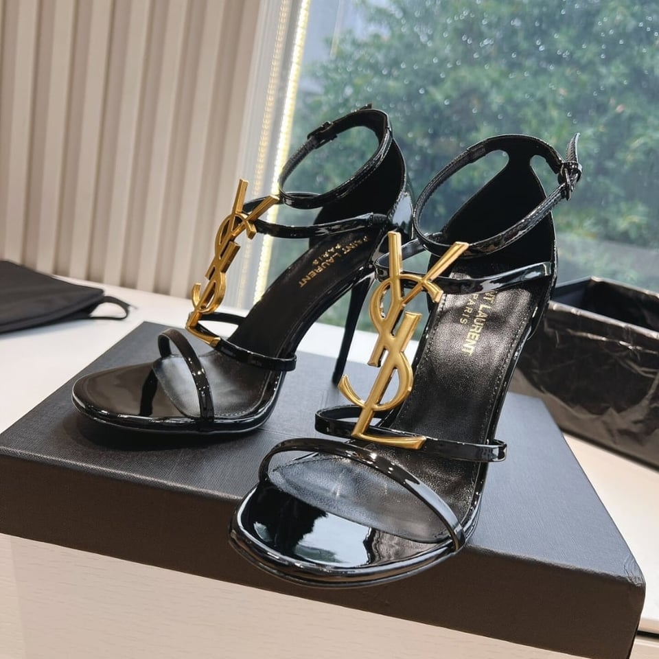 Saint Laurent Cassandra Sandals In Black 6301091Tvkk1000 view 7