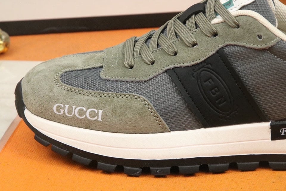 Gucci Men’S Sneaker Low Top Grey And Green view 8