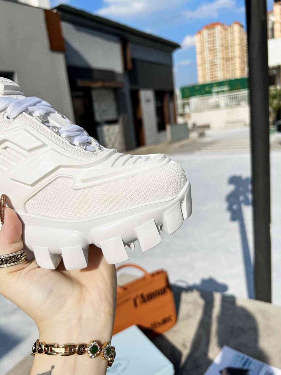Prada Cloudbust Thunder Sneakers White 1E819L3Kr2F0009F050 view 9