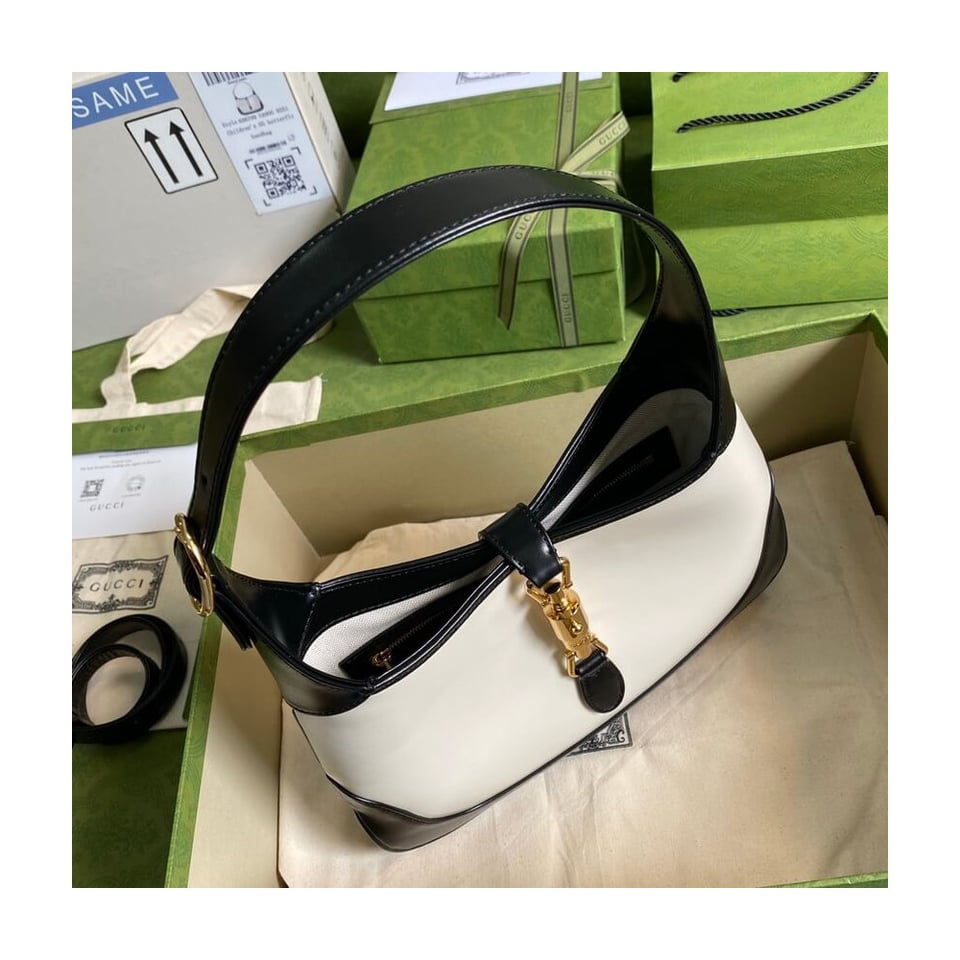 Gucci Jackie 1961 Small Shoulder Bag in White Leather 28cm view 10