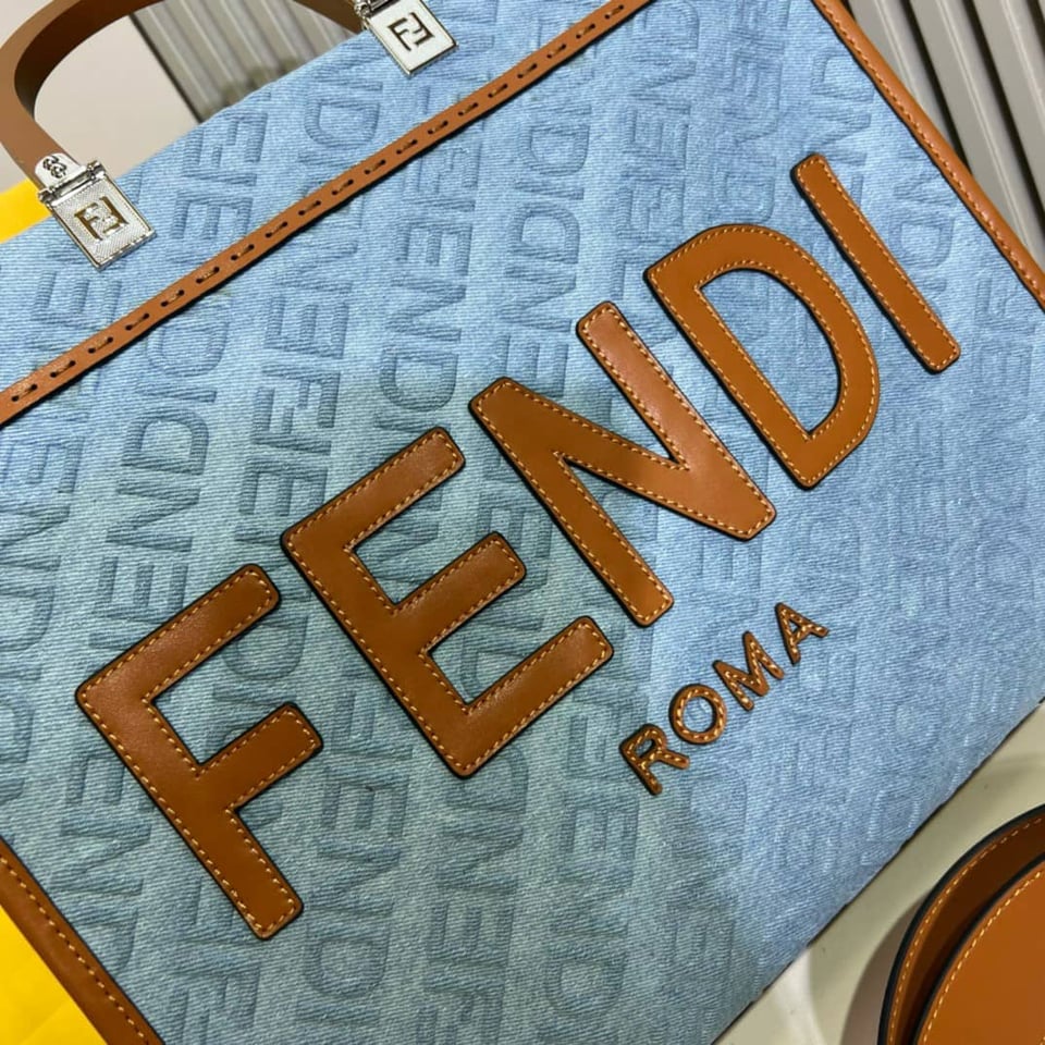 Fendi Sunshine Medium Denim Light Blue 35Cm view 4