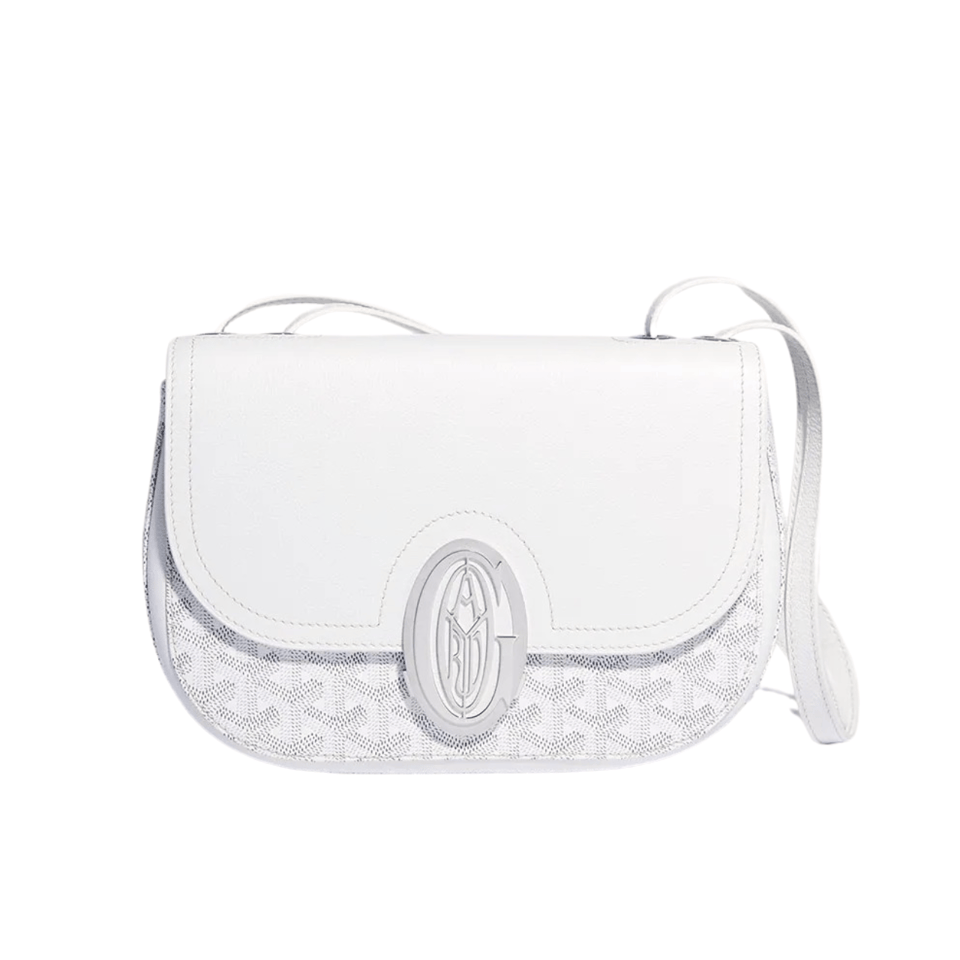 Goyard 233 Bag 25 Cm White Calfskin And Goyardine Canvas 25cm view 2
